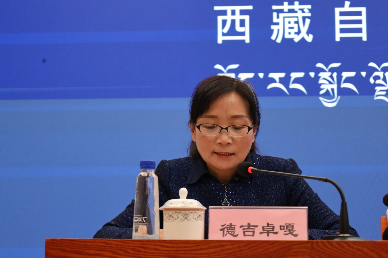 主持人：区党委宣传部副部长、区政府新闻办主任 德吉卓嘎.JPG